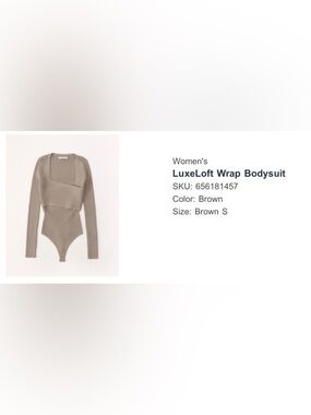 Abercrombie & Fitch LuxeLoft Wrap Bodysuit - Brown
